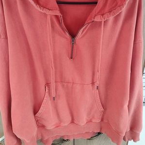 Aerie Sunwashed Desert Quarter Zip Sweatshirt